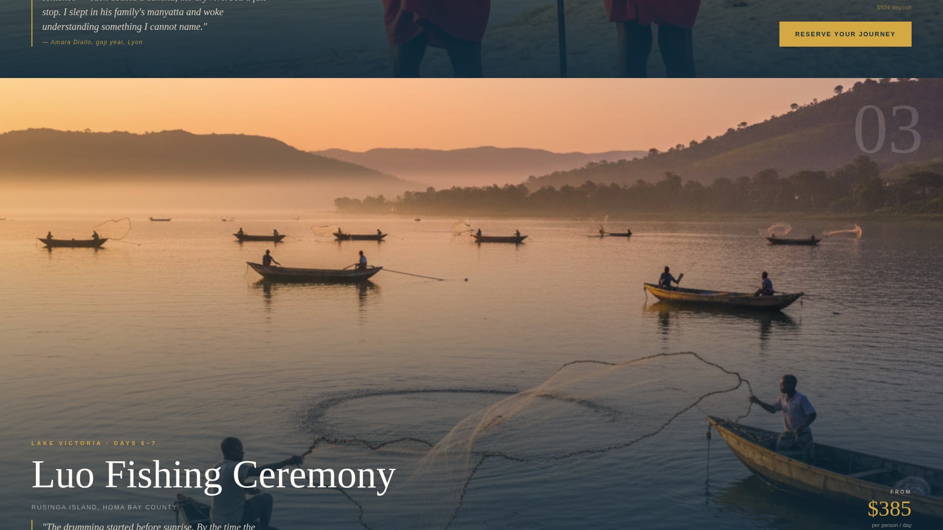 Safari - Immersive Cultural Landing Page Template