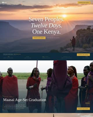 Safari - Immersive Cultural Landing Page Template