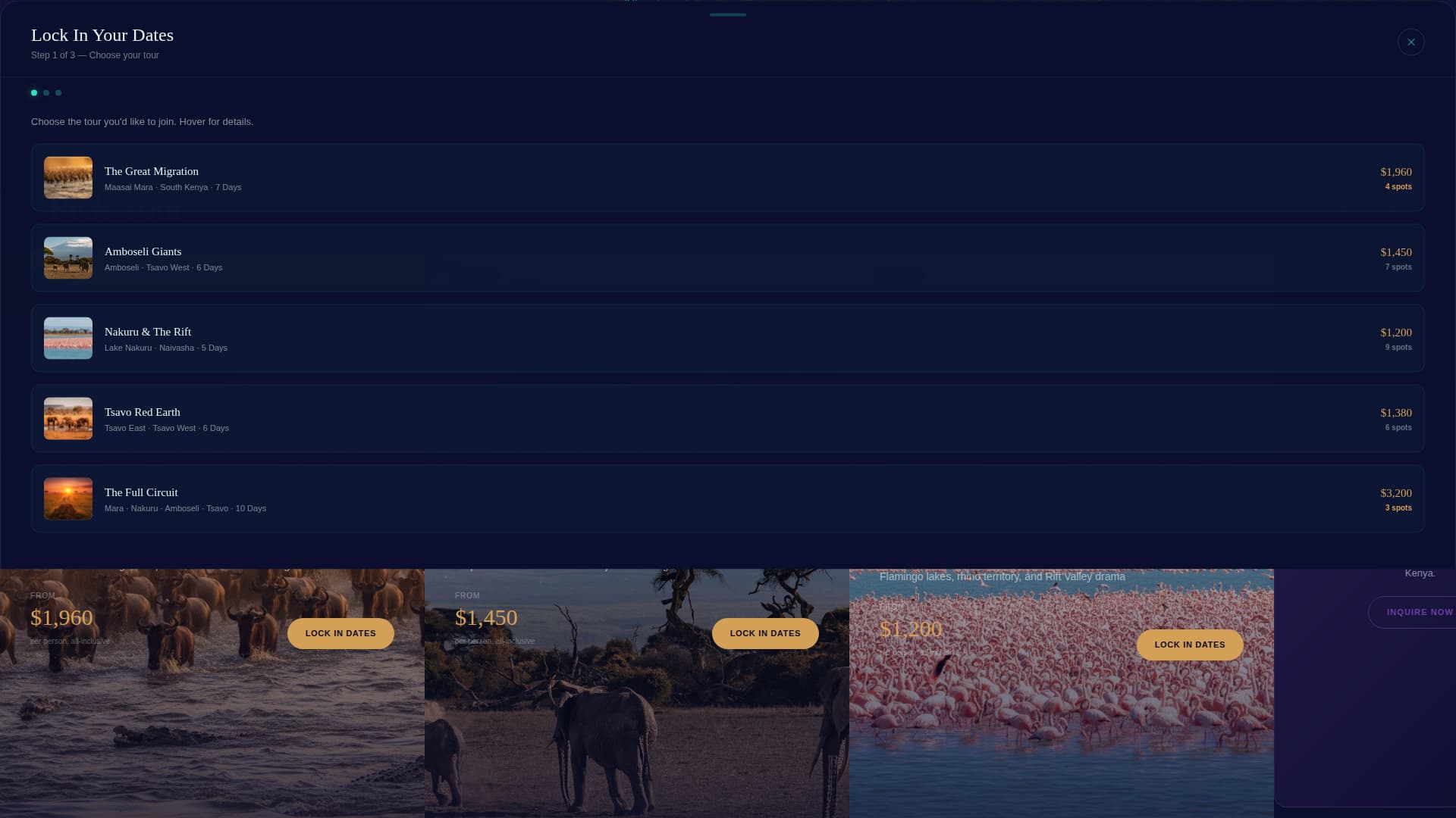 Safari - Breathtaking Kenya Landing Page Template