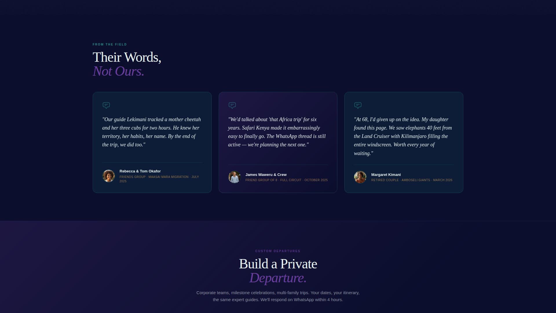 Safari - Breathtaking Kenya Landing Page Template