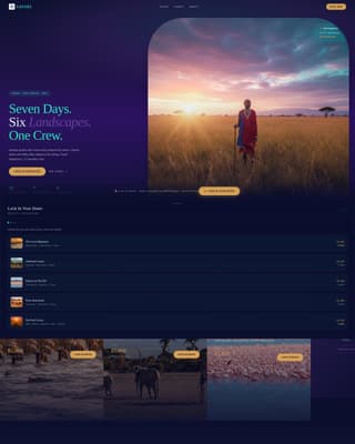 Safari - Breathtaking Kenya Landing Page Template