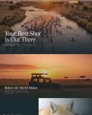 Safari - Immersive Photography Landing Page Template