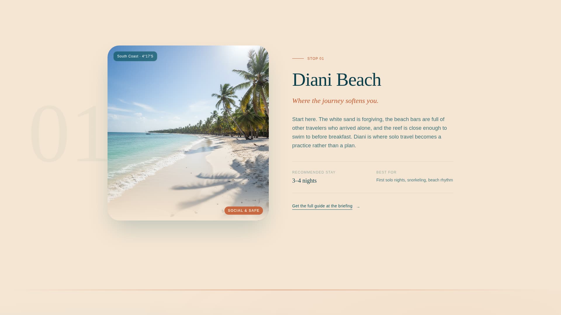Safari - Immersive Solotravel Landing Page Template
