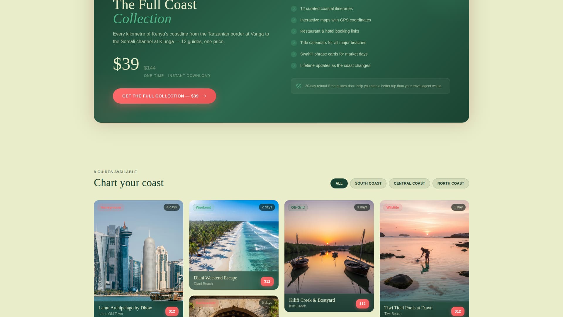 Safari - Immersive Coastal Landing Page Template