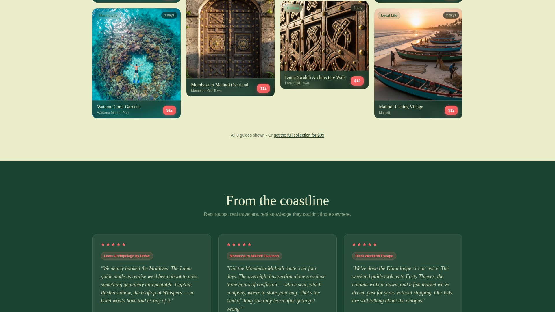 Safari - Immersive Coastal Landing Page Template