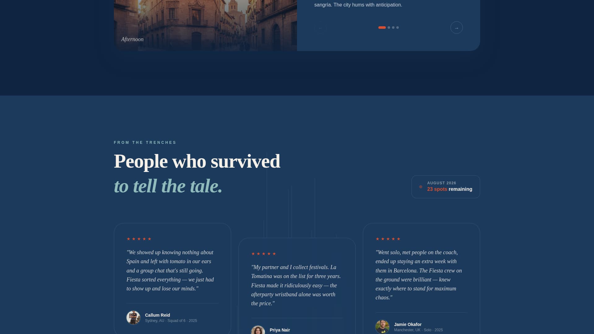 Fiesta - Immersive Festival Landing Page Template