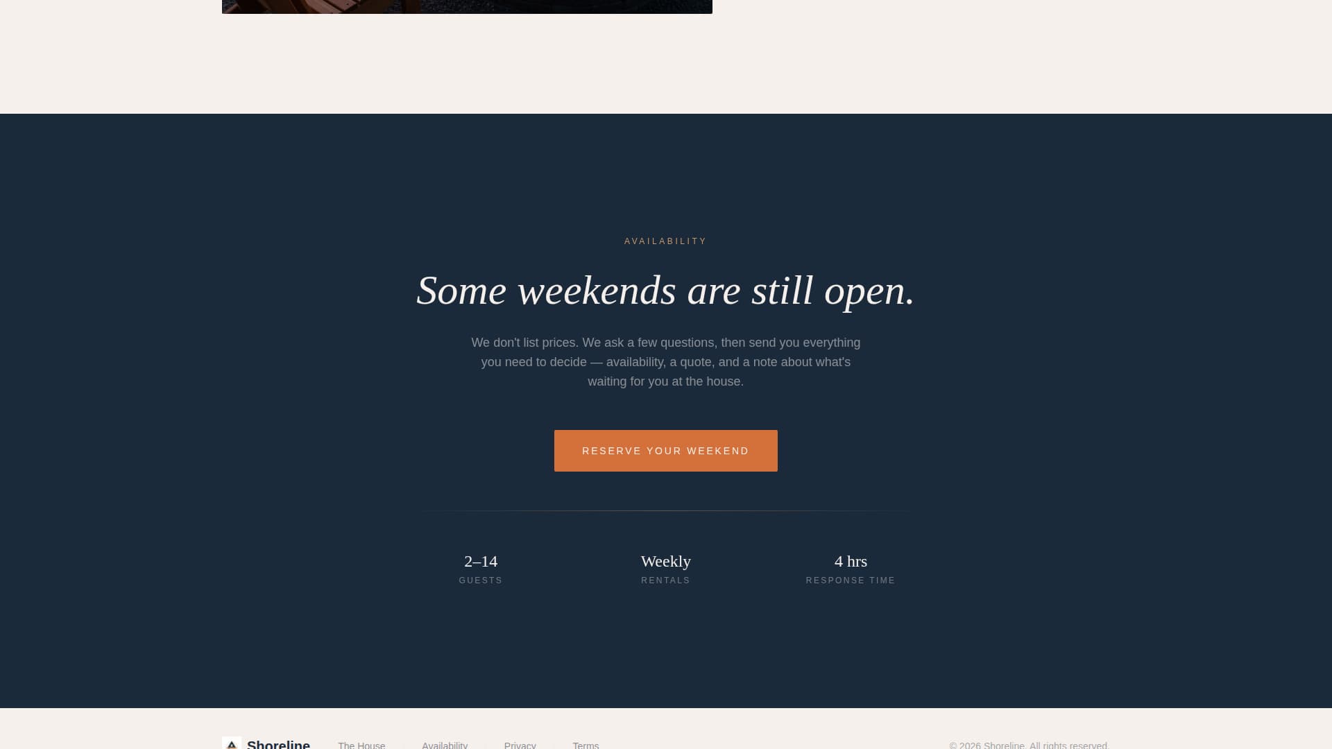 Shoreline - Serene Lakehouse Landing Page Template