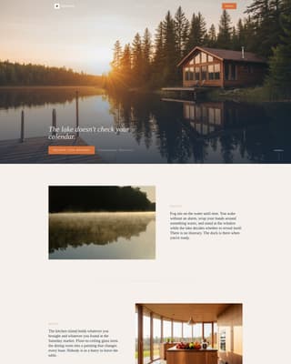 Shoreline - Serene Lakehouse Landing Page Template