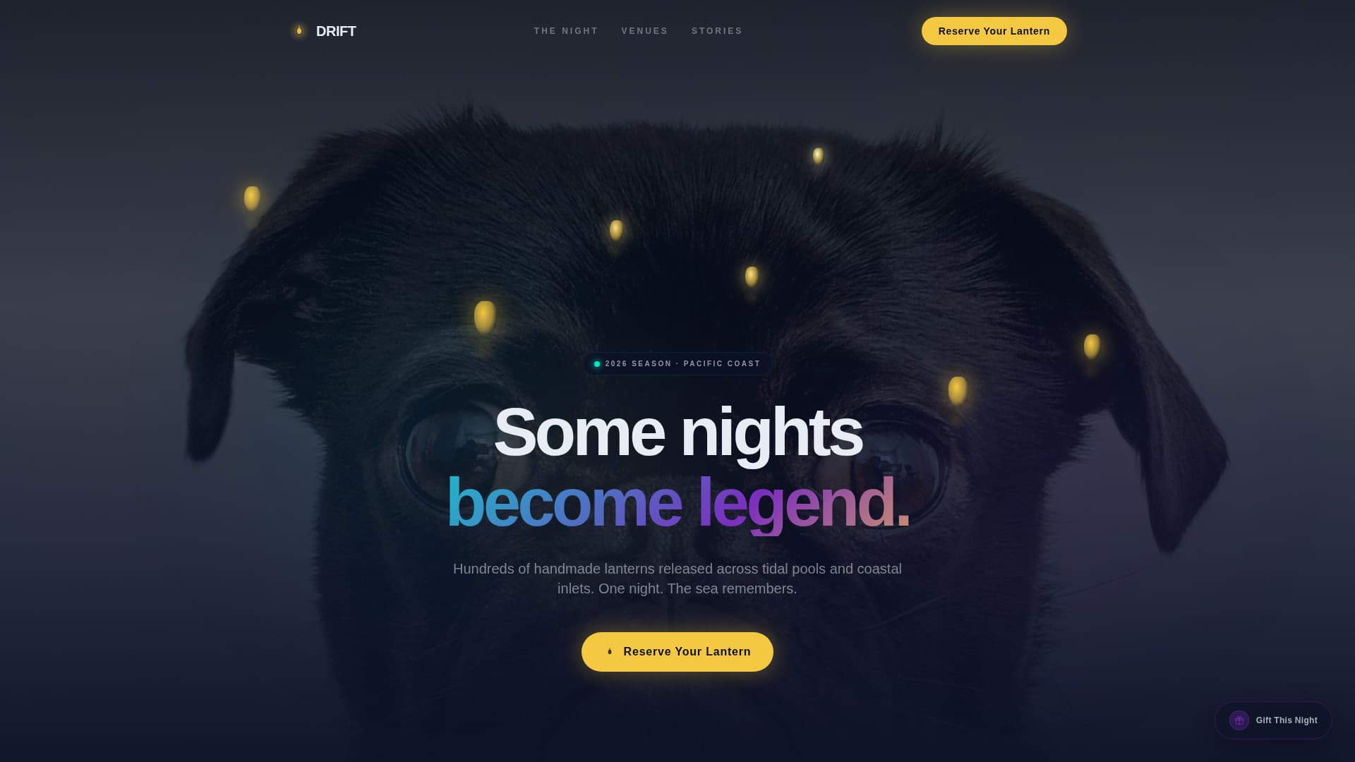 Drift - Enchanting Lanternfestival Landing Page Template