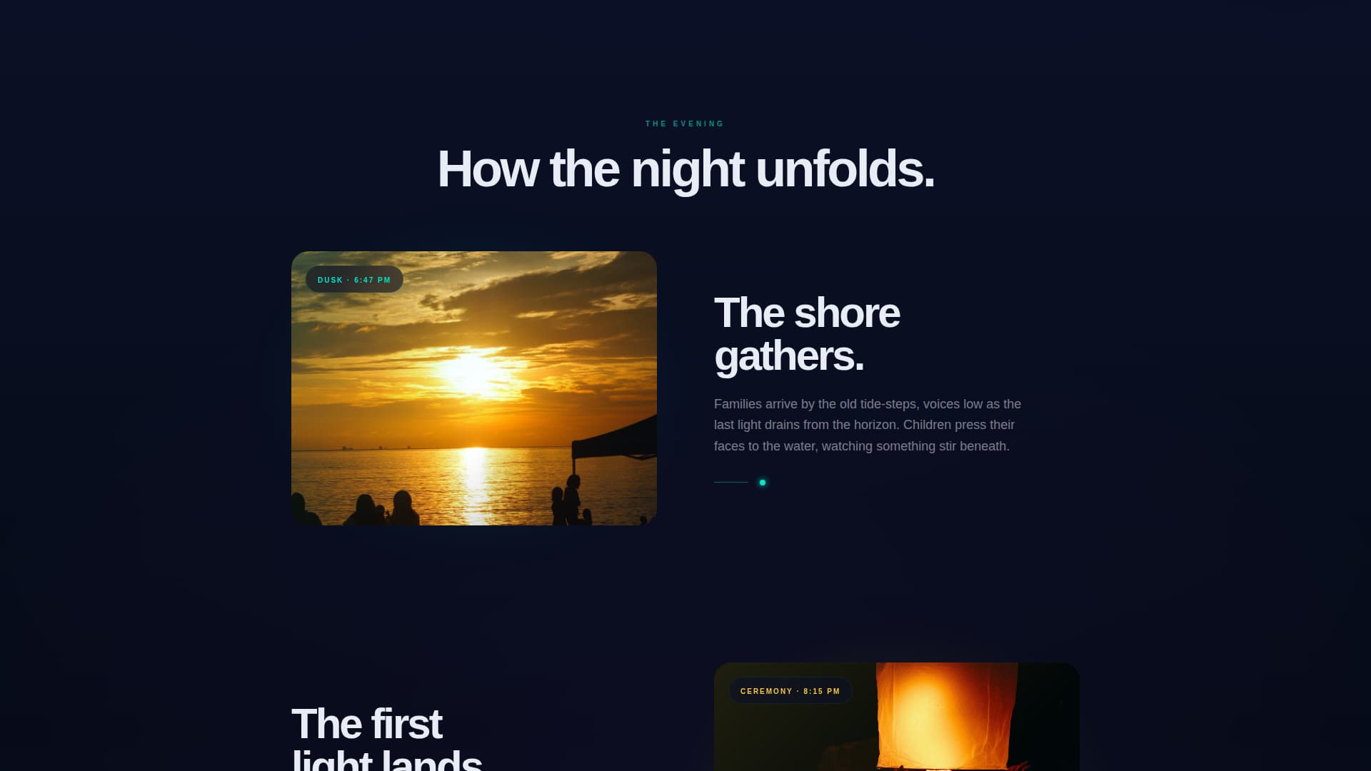 Drift - Enchanting Lanternfestival Landing Page Template