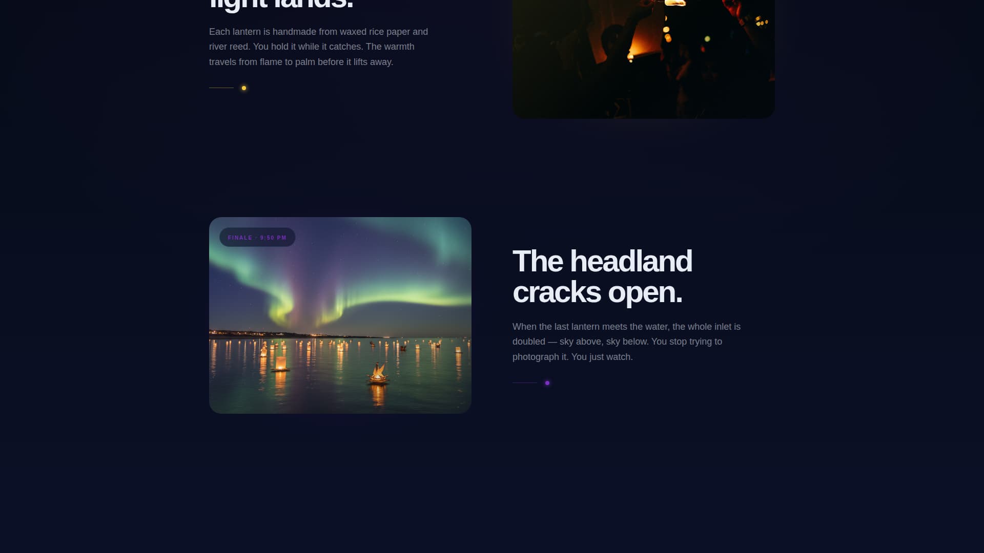 Drift - Enchanting Lanternfestival Landing Page Template