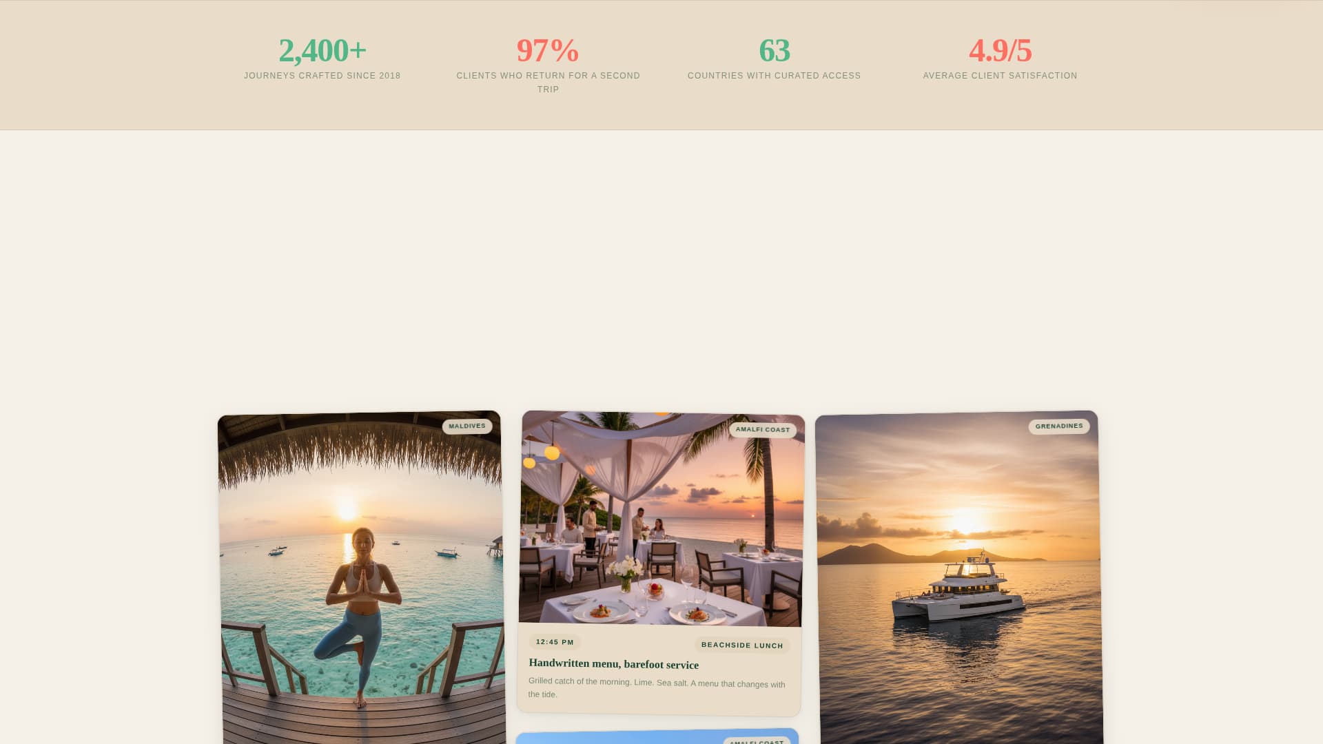 Voyage - Seamless Luxury Landing Page Template