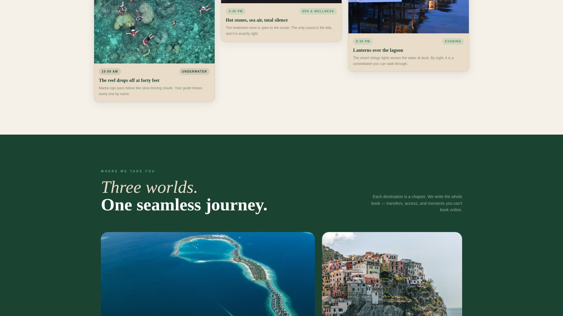 Voyage - Seamless Luxury Landing Page Template