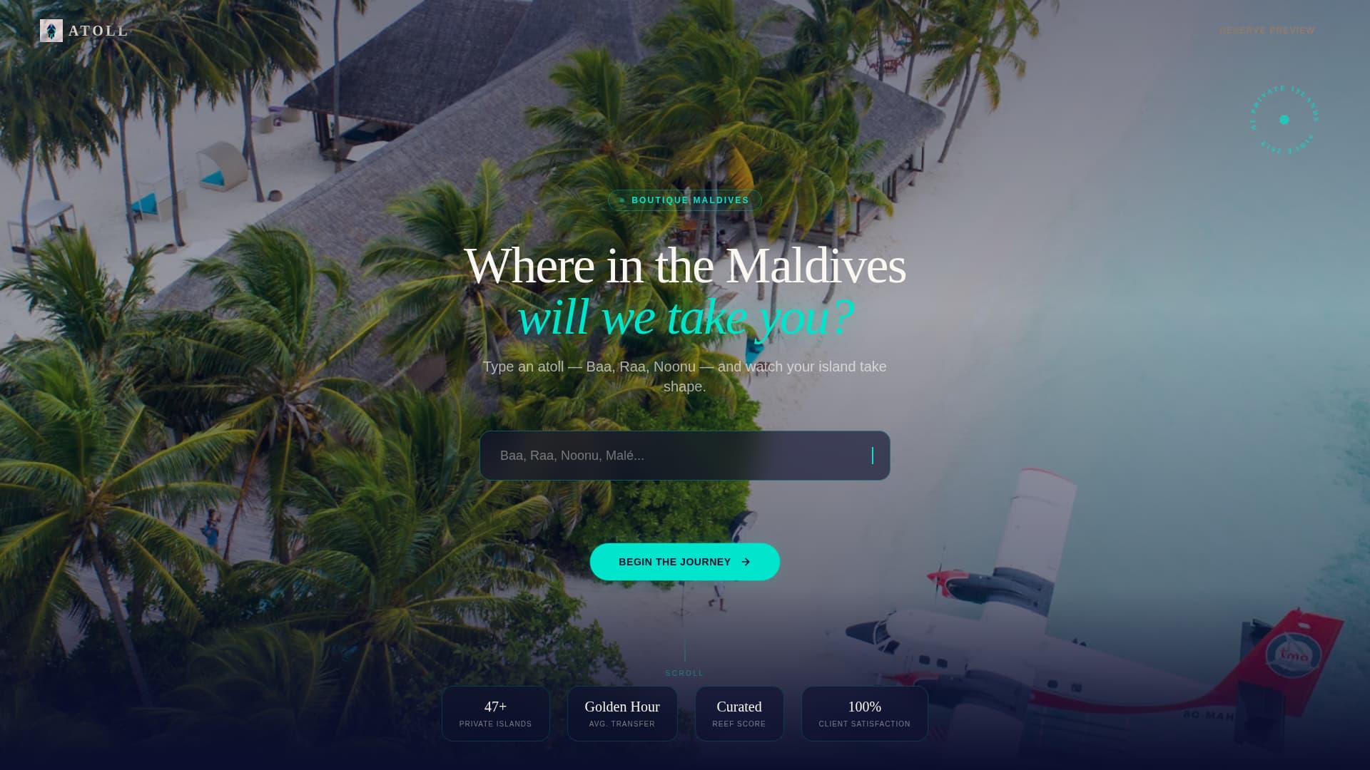 Atoll - Exclusive Maldives Landing Page Template