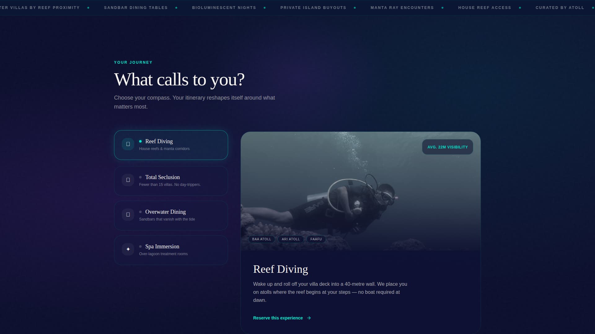 Atoll - Exclusive Maldives Landing Page Template