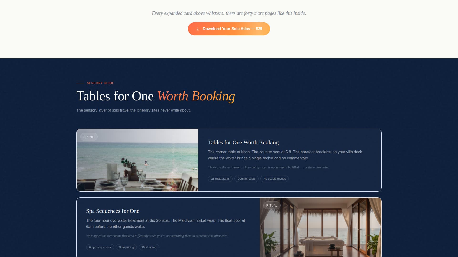 Drift - Luxe Solotravel Landing Page Template