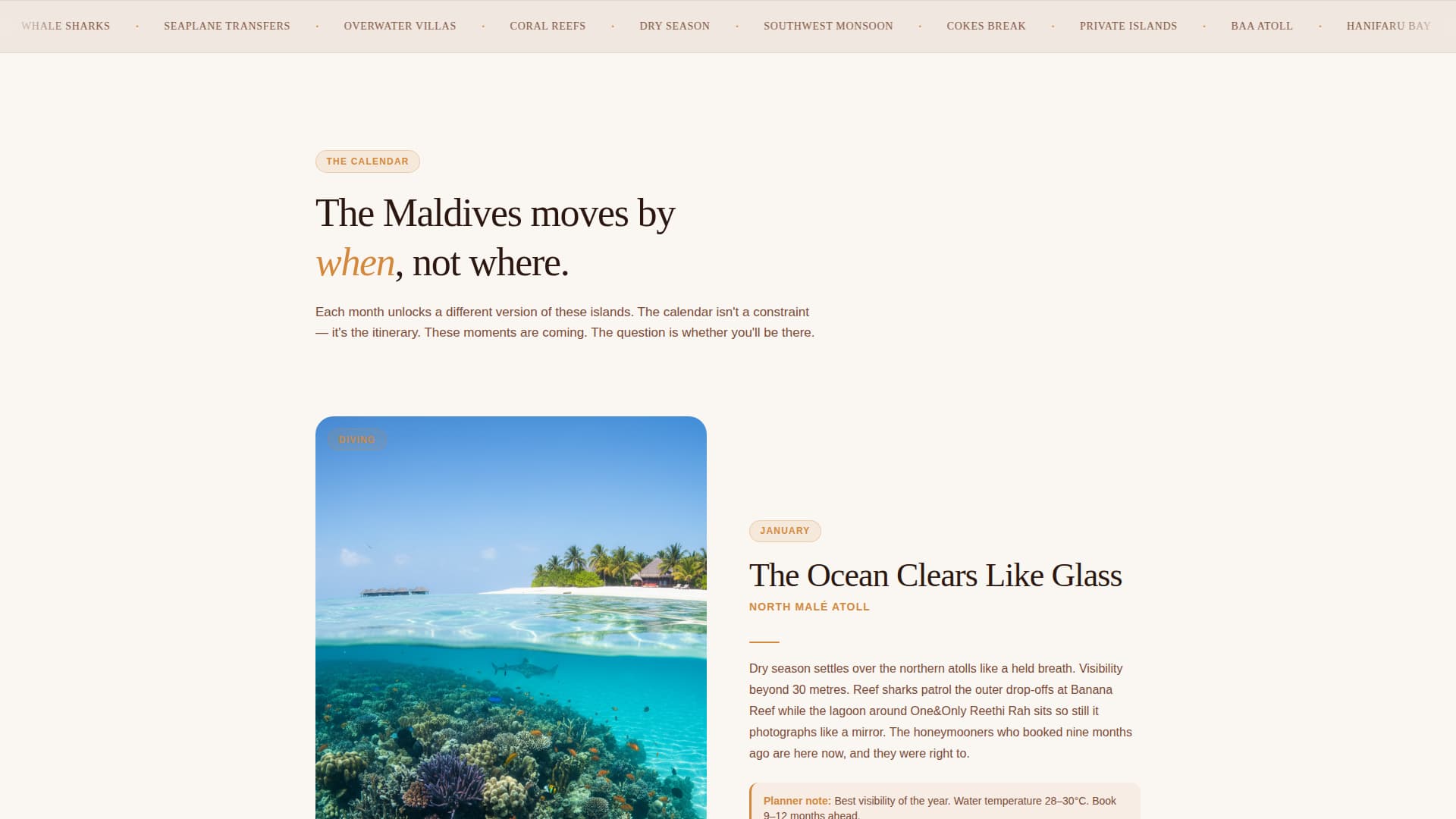 Atoll - Breathtaking Maldives Landing Page Template
