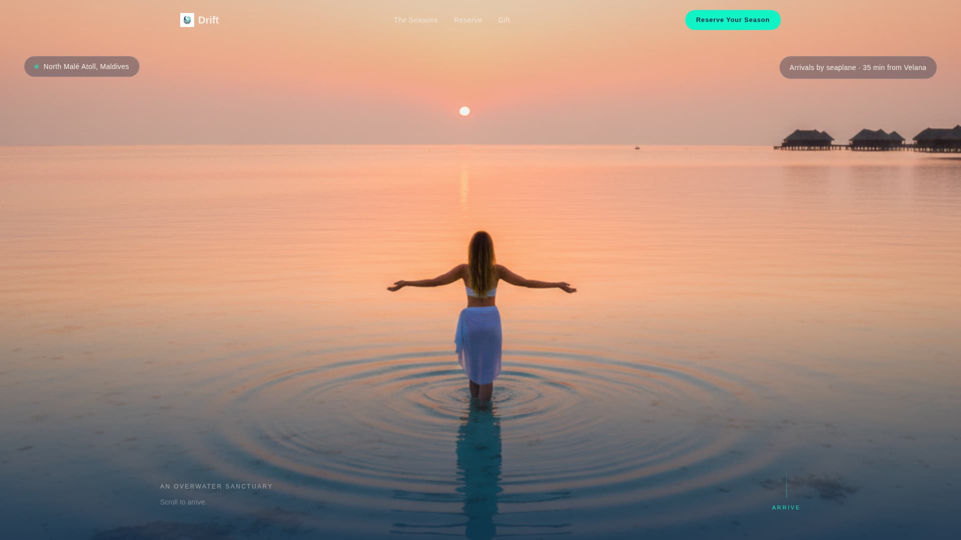 Drift - Serene Wellness Landing Page Template