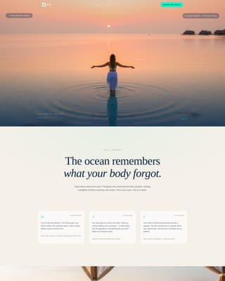 Drift - Serene Wellness Landing Page Template