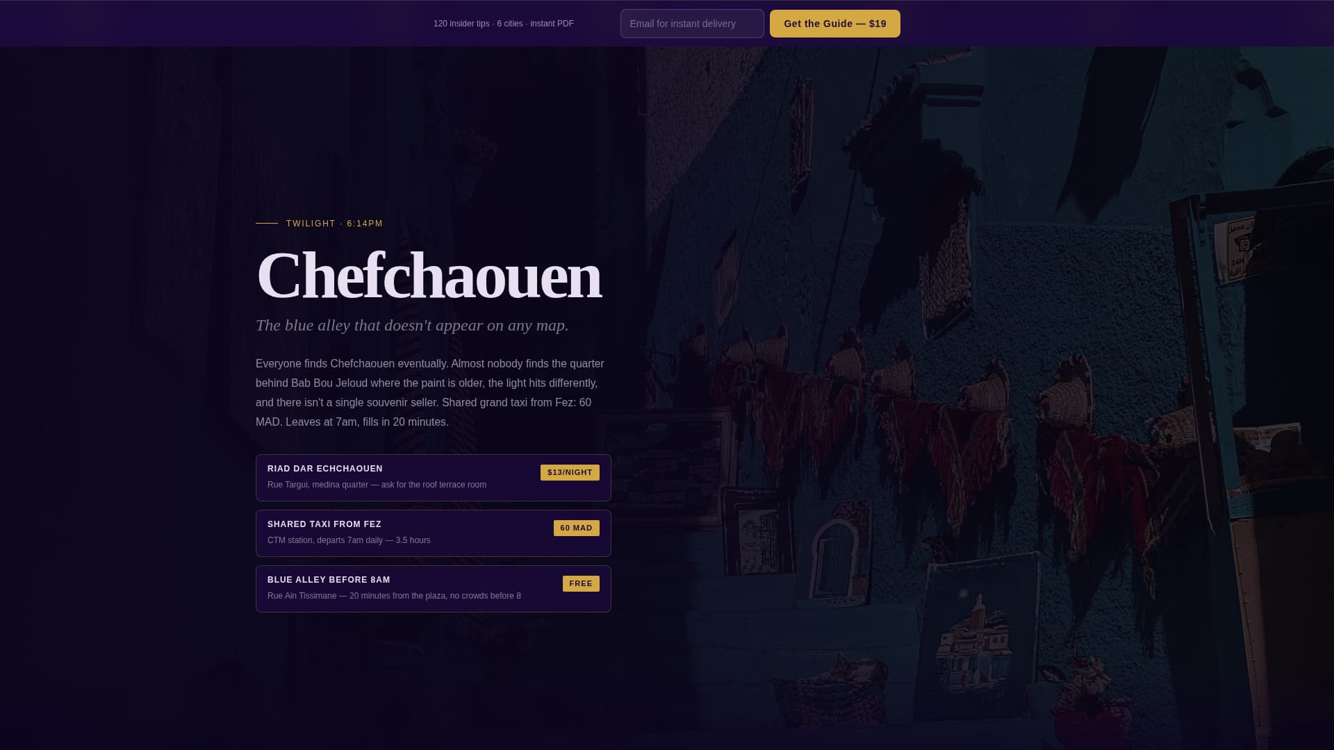 Morocco - Modern Budget Landing Page Template