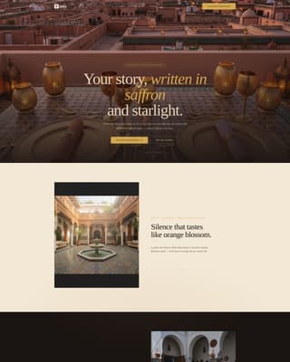 Riad - Enchanting Honeymoon Landing Page Template