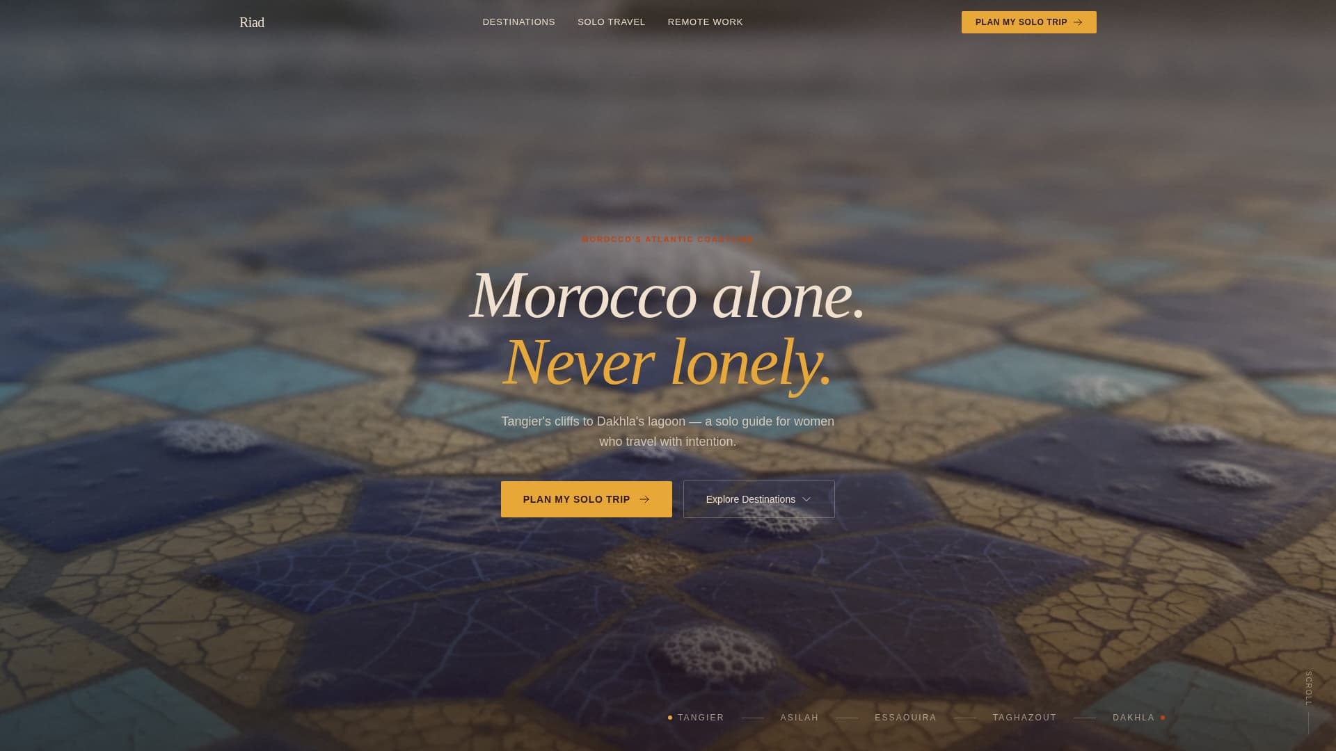 Riad - Breathtaking Morocco Landing Page Template