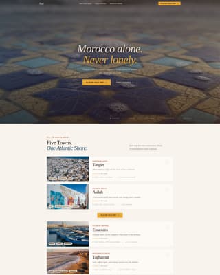 Riad - Breathtaking Morocco Landing Page Template