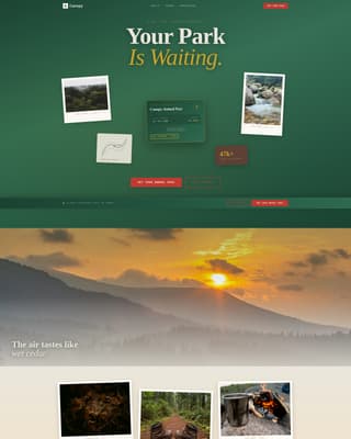 Canopy - Immersive Park Landing Page Template