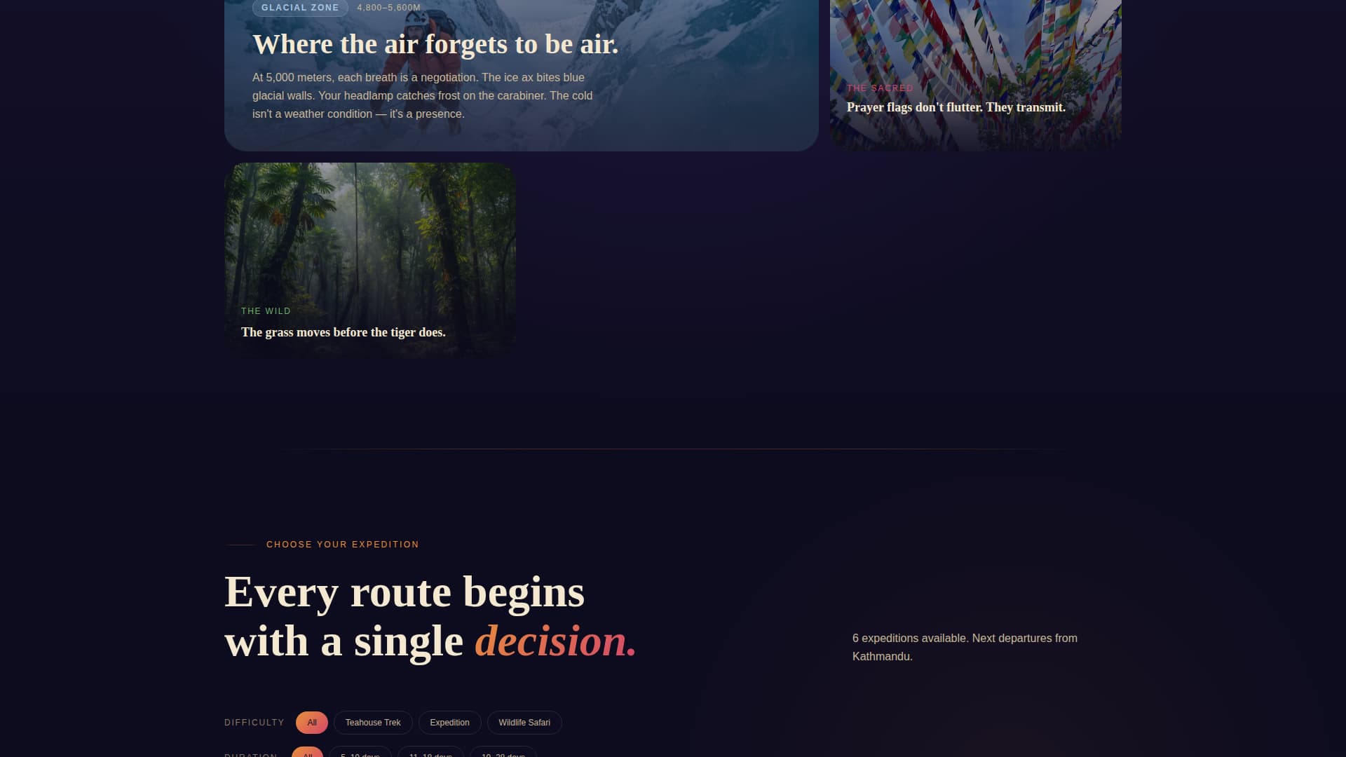 Summit - Immersive Adventure Landing Page Template