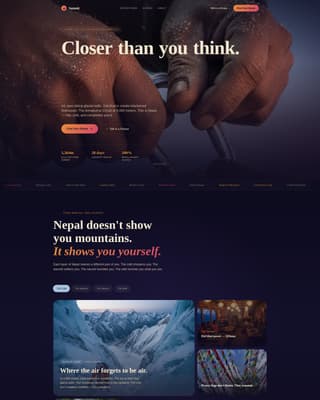 Summit - Immersive Adventure Landing Page Template