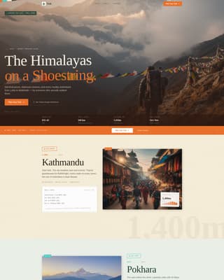 Trek - Adventurous Budget Landing Page Template