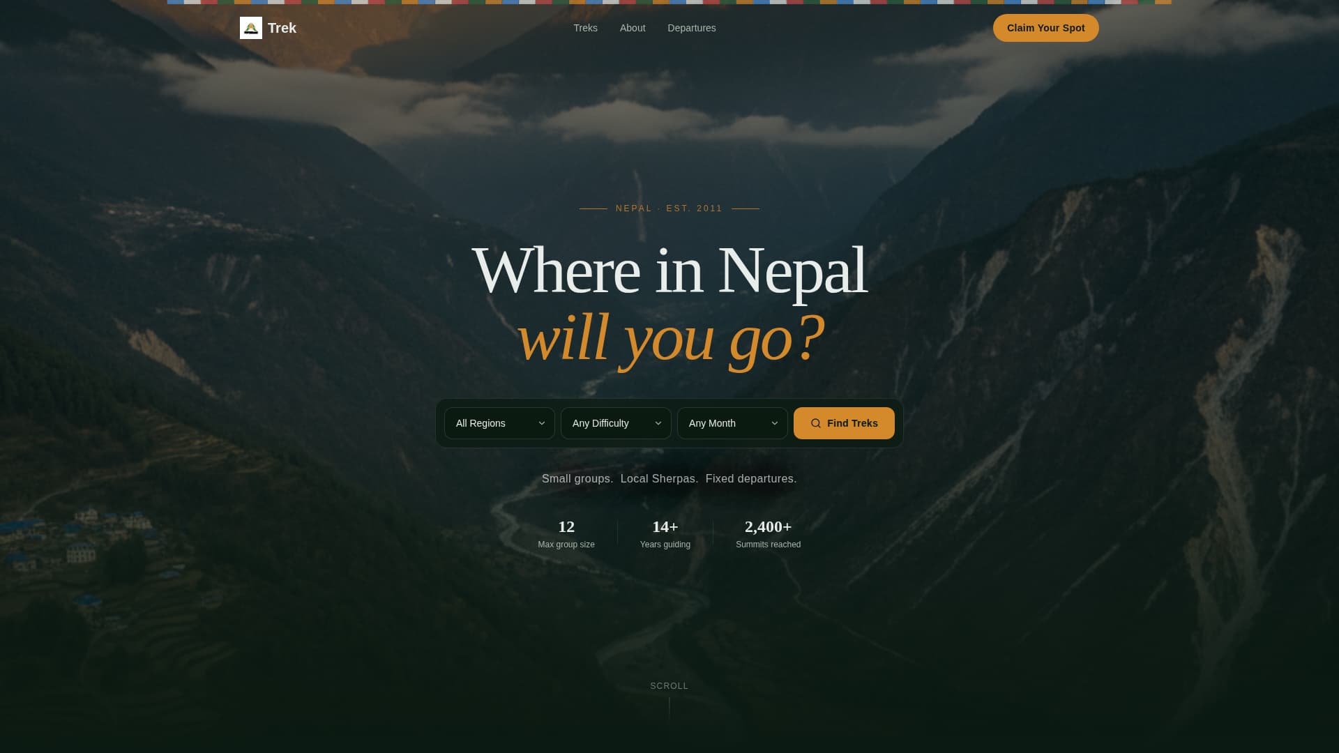 Ascent — Nepal Expedition Landing Page Template