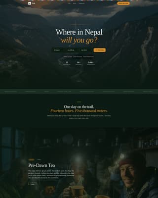 Ascent — Nepal Expedition Landing Page Template