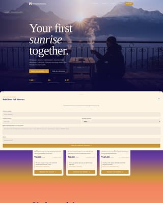 Namaste - Enchanting Honeymoon Landing Page Template