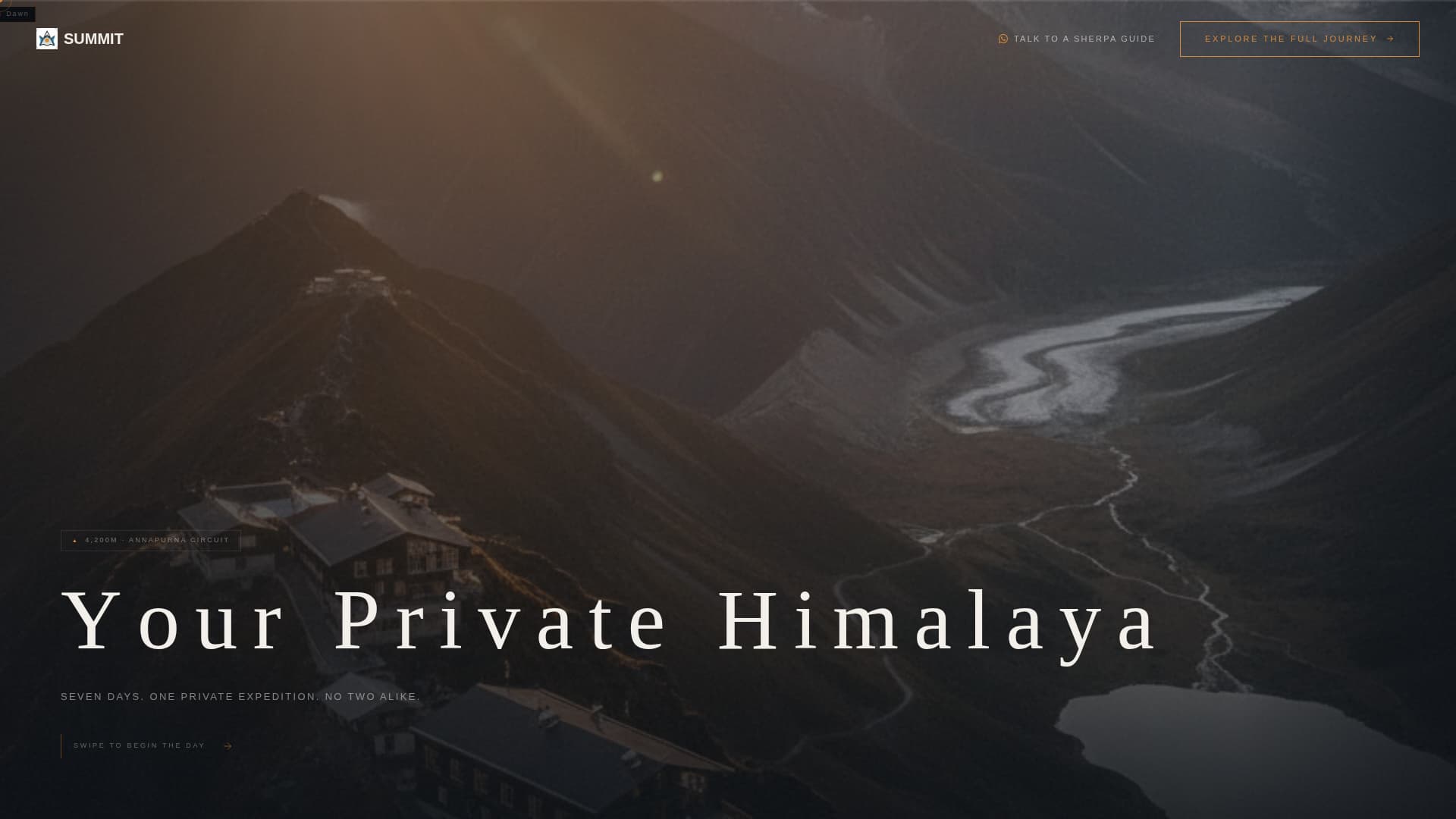 Summit - Immersive Himalaya Landing Page Template