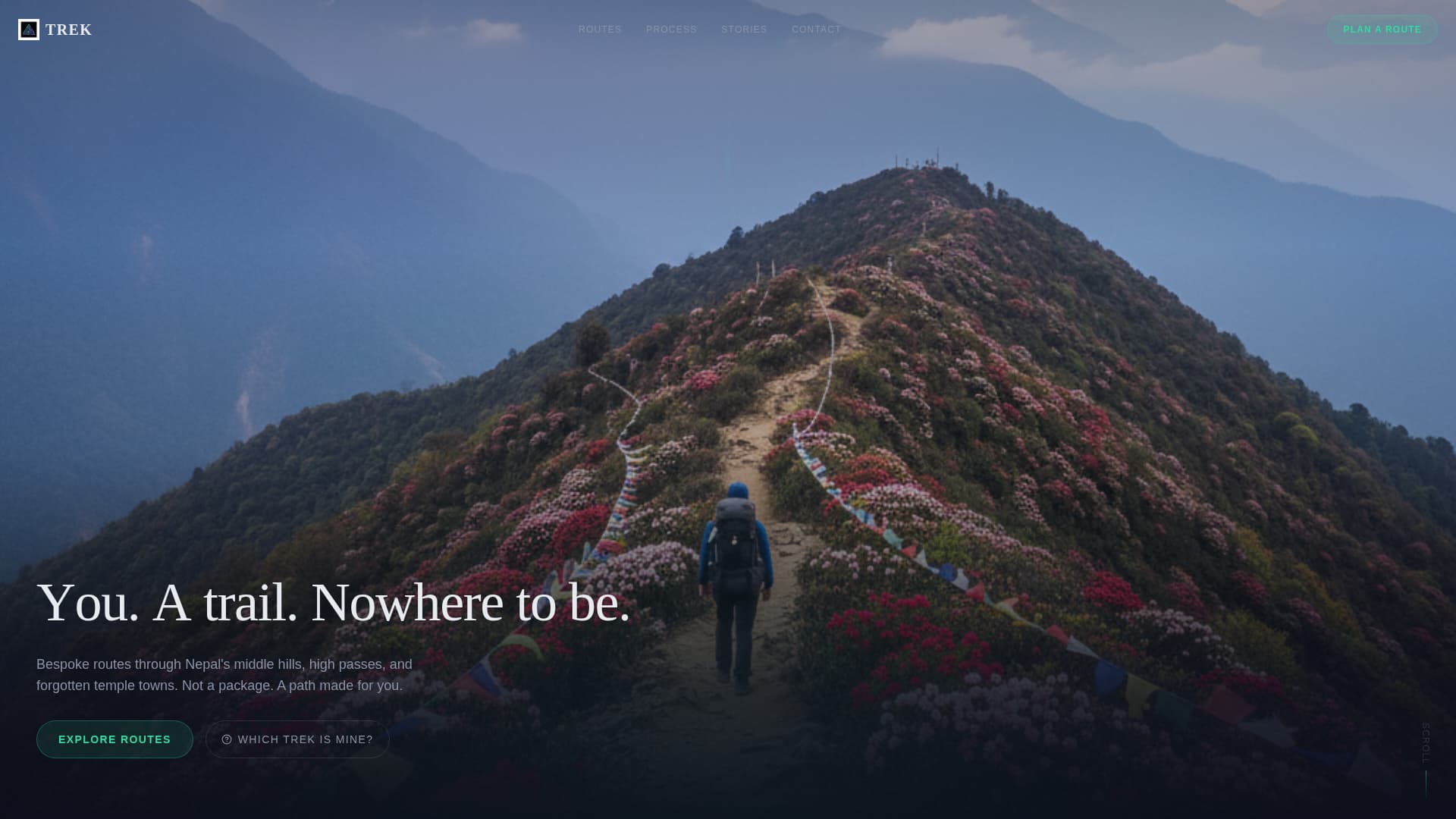 Trek - Immersive Solotravel Landing Page Template