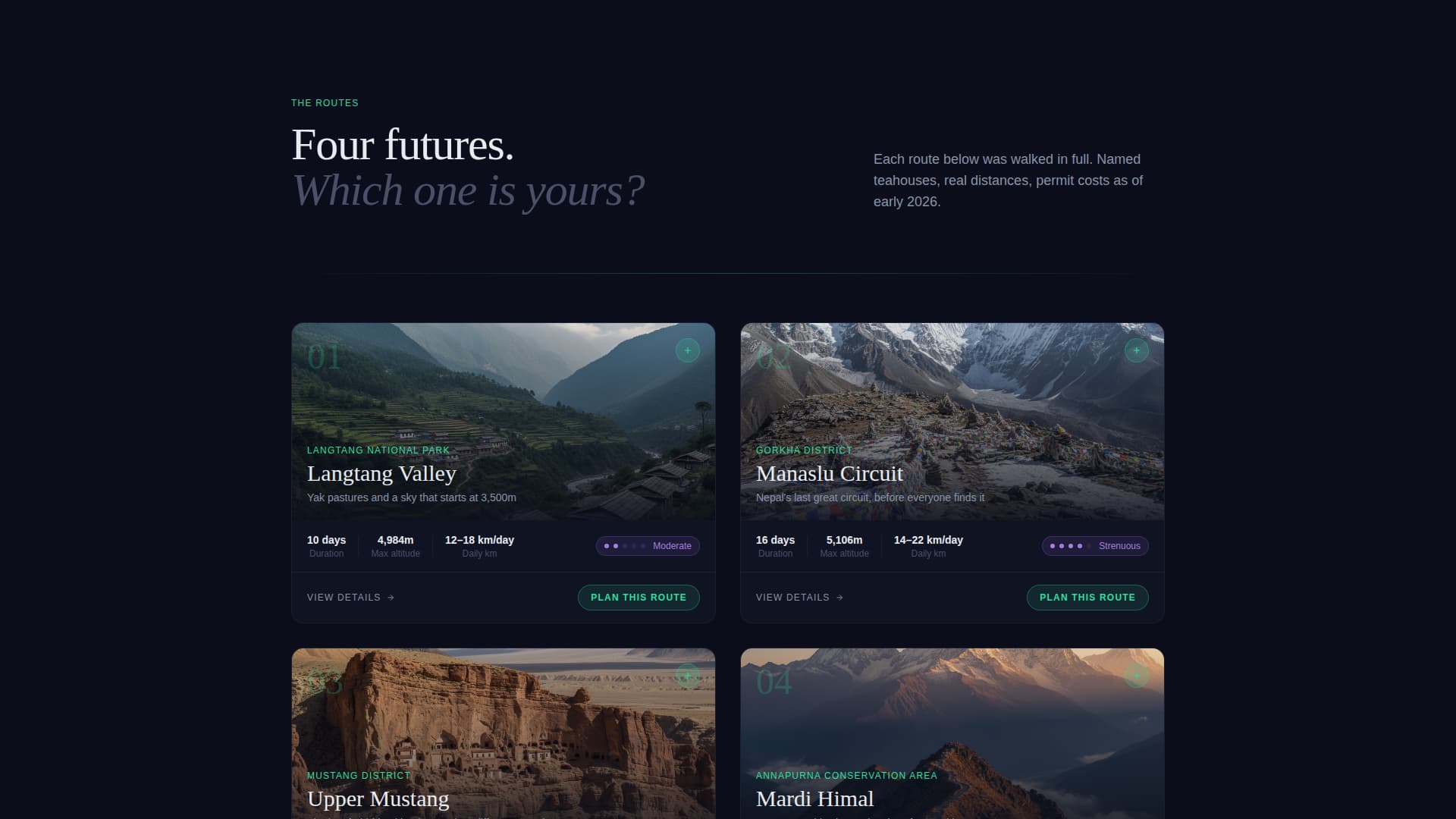Trek - Immersive Solotravel Landing Page Template