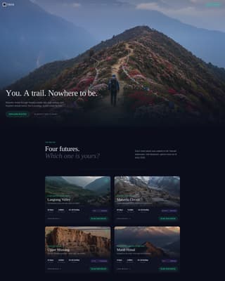 Trek - Immersive Solotravel Landing Page Template