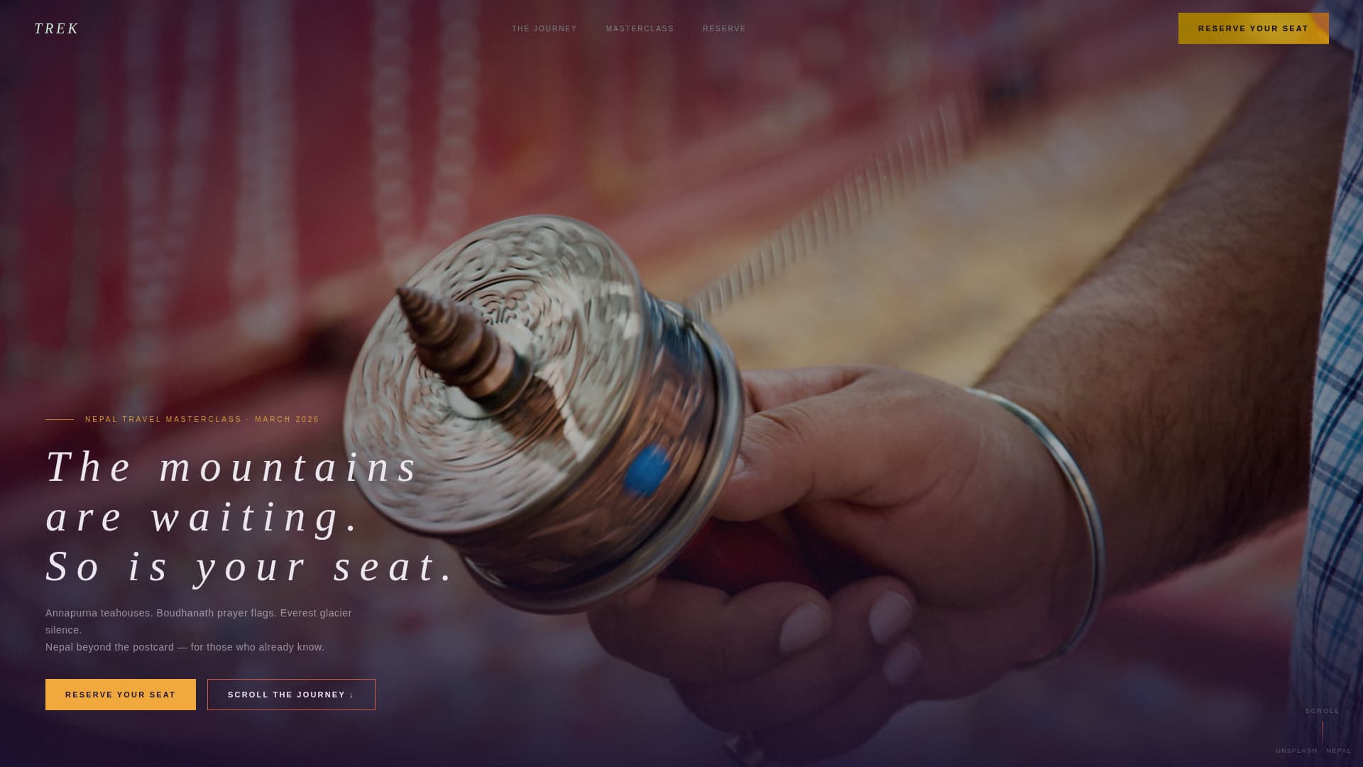 Summit — Nepal Adventure Landing Page Template