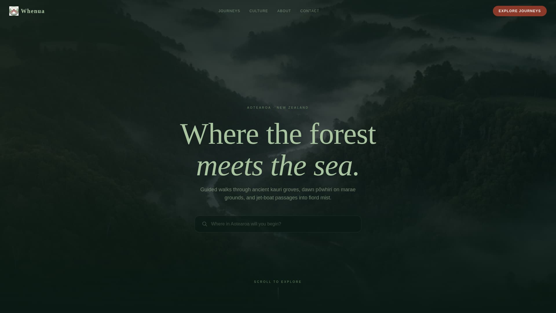 Whenua - Immersive Cultural Landing Page Template