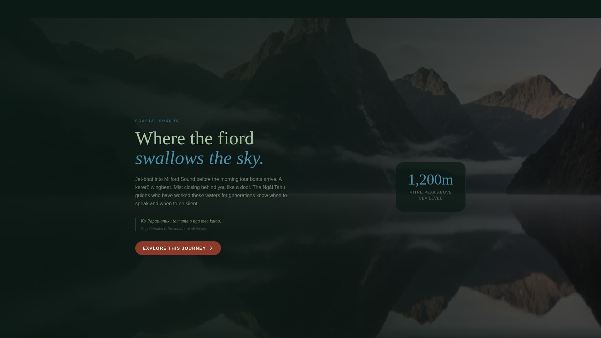 Whenua - Immersive Cultural Landing Page Template