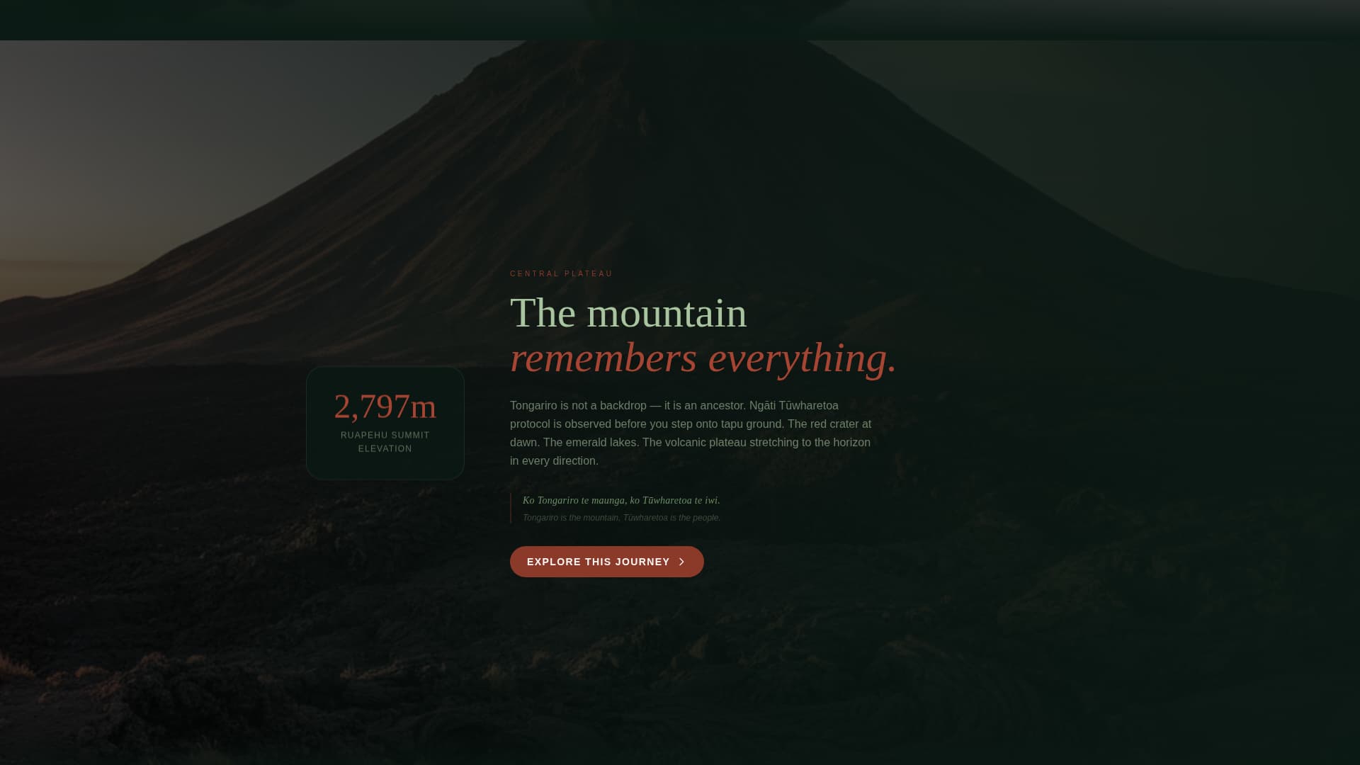 Whenua - Immersive Cultural Landing Page Template