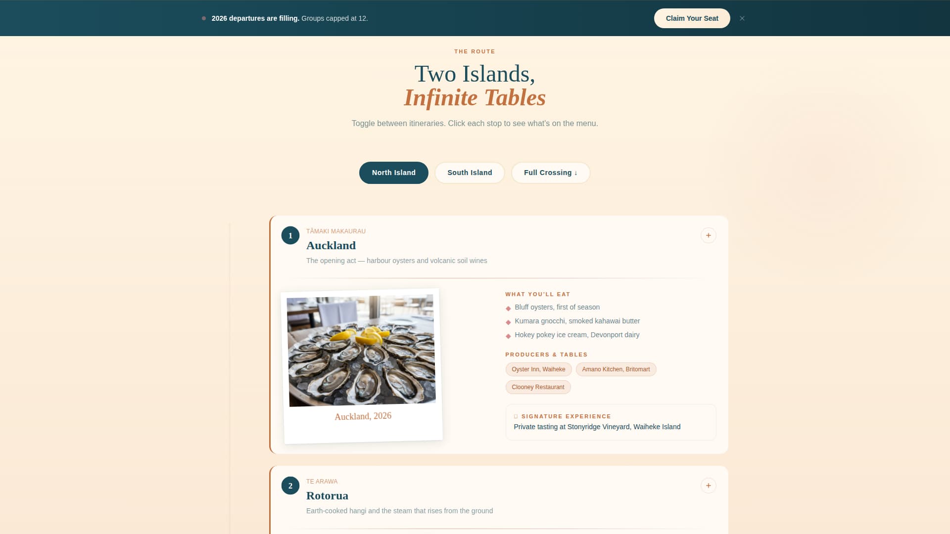 Forage - Wanderlust Culinary Landing Page Template