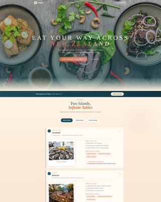 Forage - Wanderlust Culinary Landing Page Template