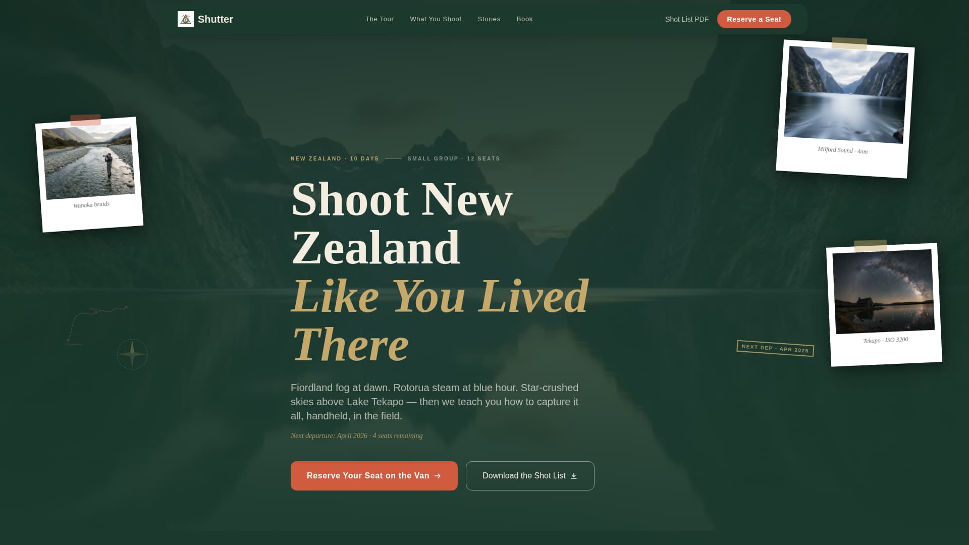 Lens — Photography Showcase Landing Page Template