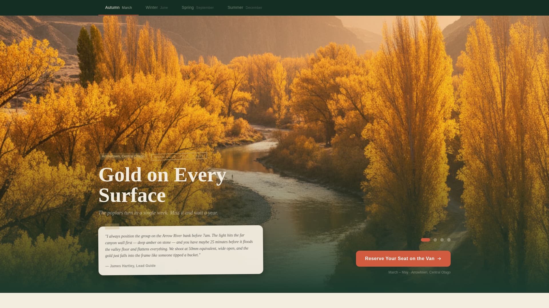 Lens — Photography Showcase Landing Page Template