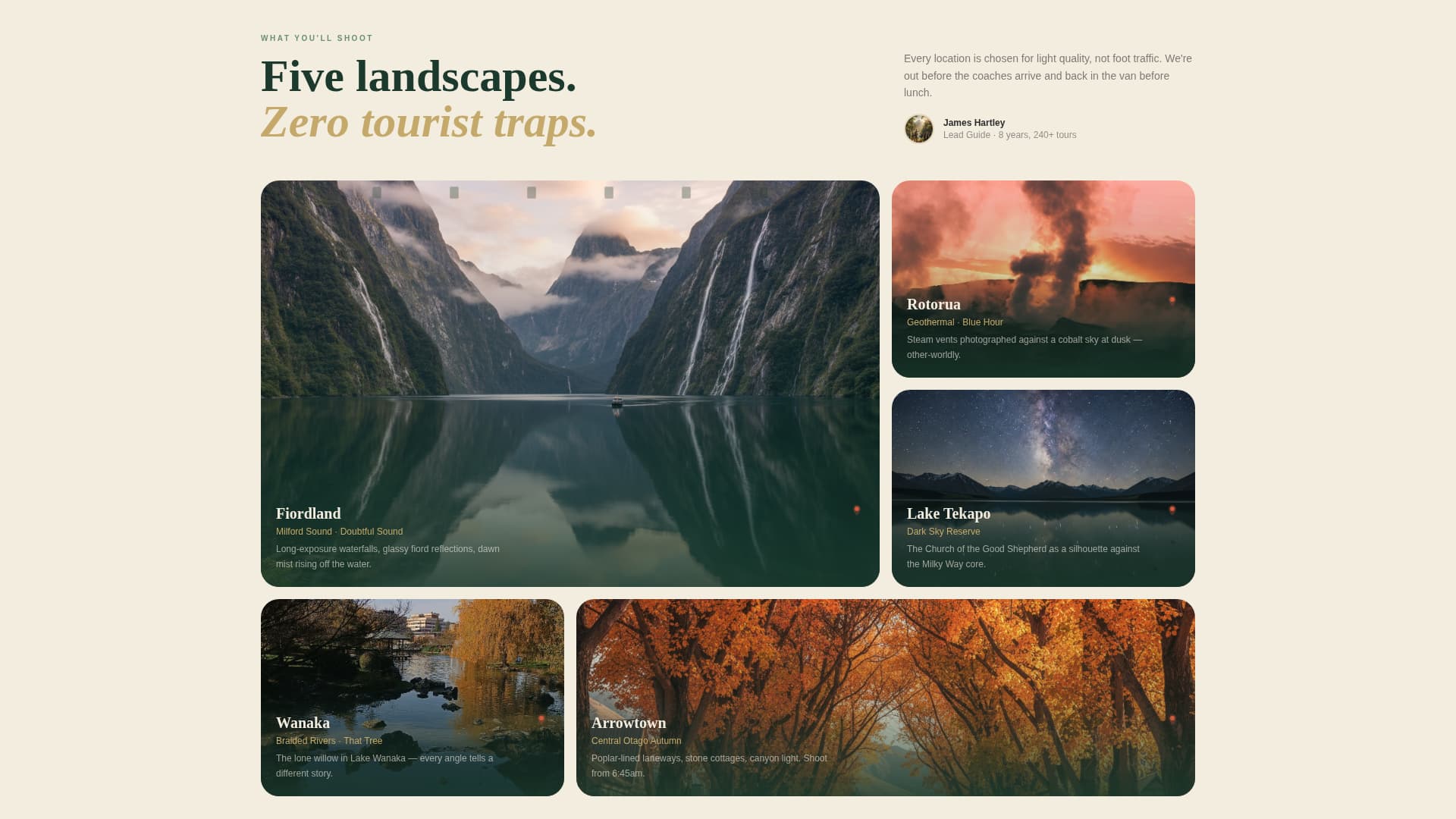 Lens — Photography Showcase Landing Page Template