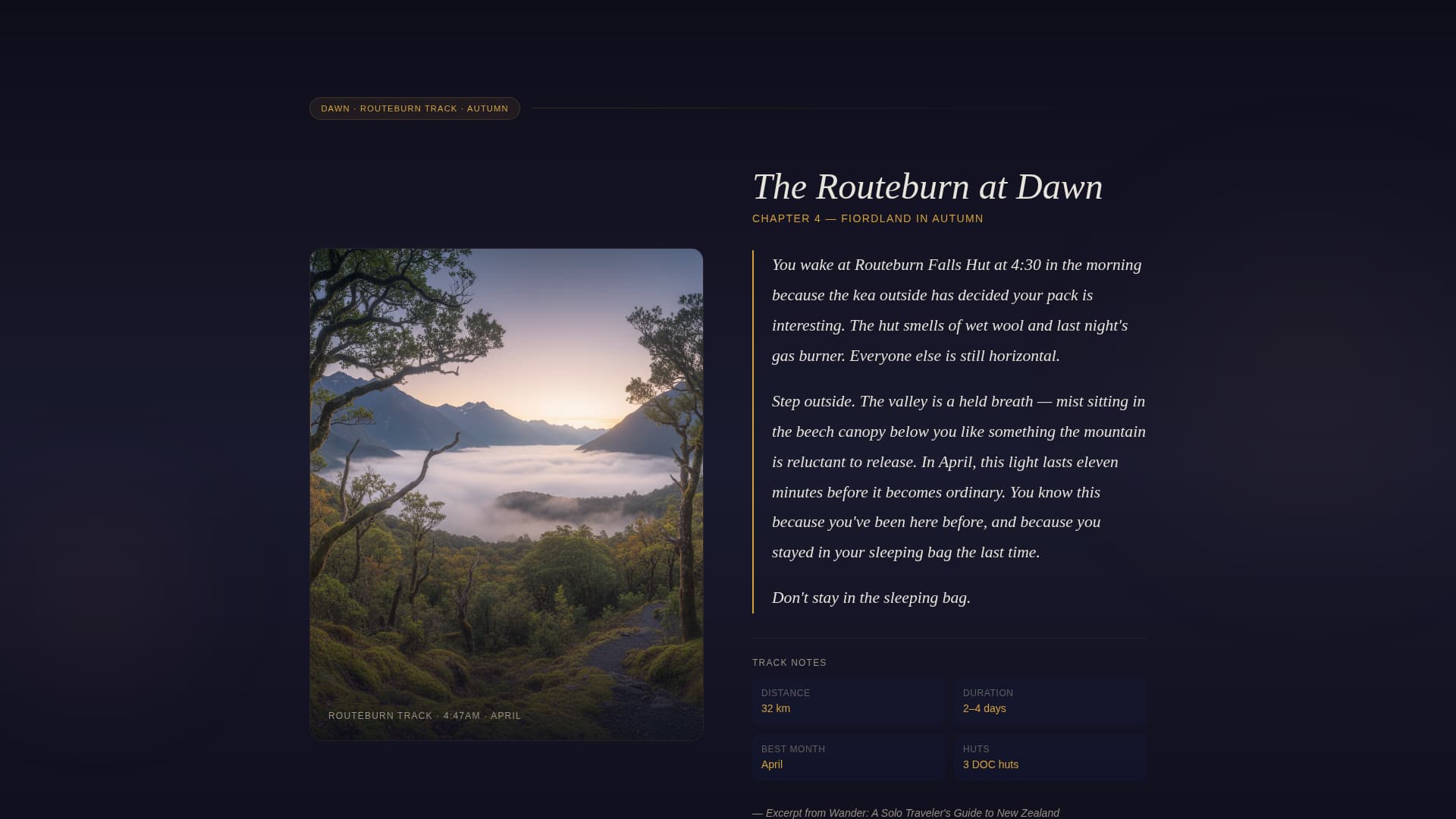 Wander - Immersive Solotravel Landing Page Template