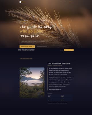 Wander - Immersive Solotravel Landing Page Template