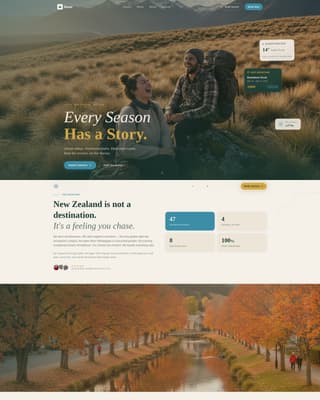 Roam - Seasonal Adventure Landing Page Template
